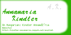 annamaria kindler business card